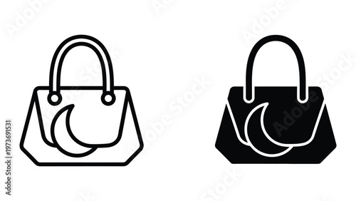 Two contrasting handbag designs with distinct color and style variations