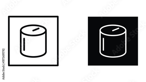 Comparison of a cylindrical object on contrasting backgrounds