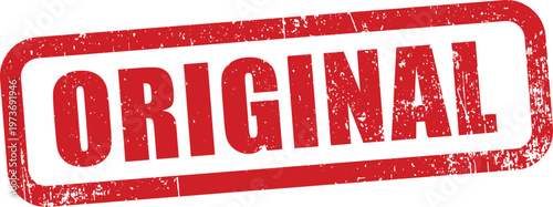 Distressed Red Original Rubber Stamp Grunge Text