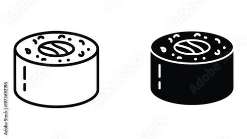 Two different views of a mechanical screw or bolt with hexagonal head and countersunk design