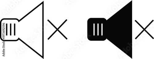 Volume icon set. Sound and audio symbols. Speaker sign. Music and media player design. Sound level symbols. Volume sign. Multimedia and entertainment design
