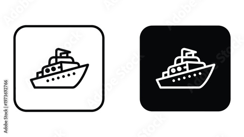 Contrast comparison of ferry icons on different background colors