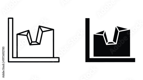 Perspective illustration of a wireframe structure with and without background shading