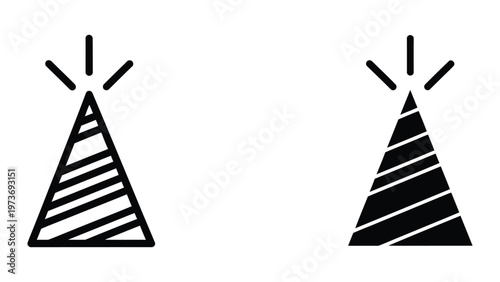 Contrast of traditional and modern stylized teepee designs with directional symbols.