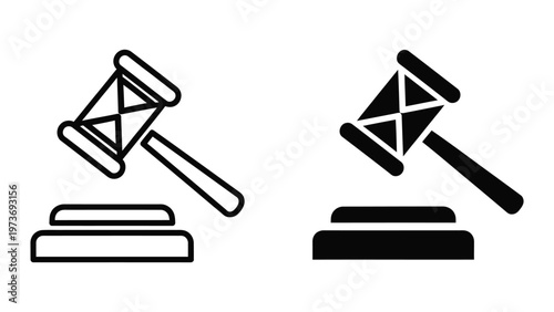 Contrast between traditional and modern judicial gavel designs