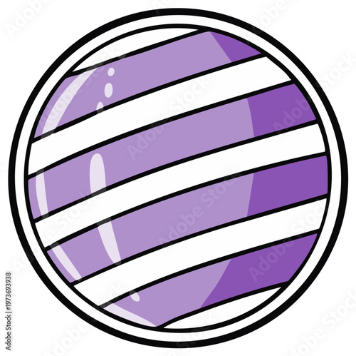 Lilac striped candy cartoon illustration sweet confectionery