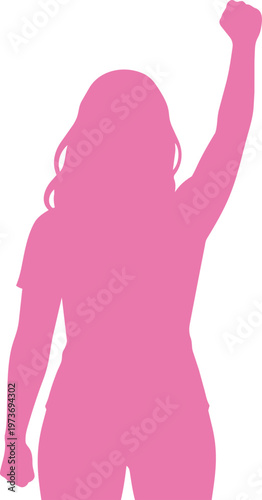 Empowered Woman protest for Equality and Feminism