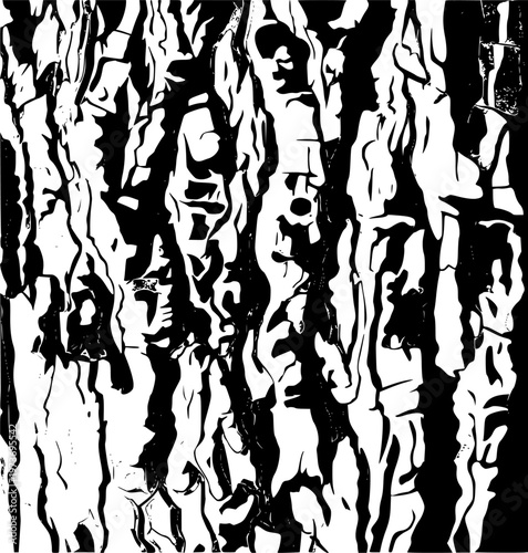 Detailed tree bark texture vector illustration, natural wooden pattern background.