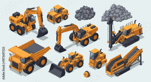 Collection of Heavy Construction and Mining Equipment.