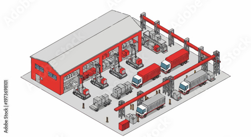 Automated Warehouse Logistics and Distribution Center Operations.