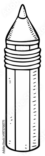 Pencil Sharpener Hand-Drawn Sketch for Art and Educational Designs