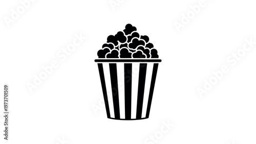 Black and white popcorn bucket snack