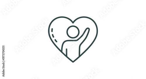 heart icon for self care and mental health illustrating emotional support and well being within a compassionate community.