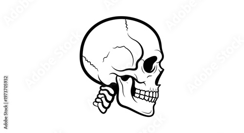 Line art illustration of a human head with a visible brain and an infinity symbol wrapped around the eyes, representing infinite thought or perception.