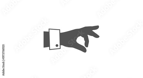 a mans hand making a small amount gesture an isolated graphic illustrating precision tiny size and measurement concepts.