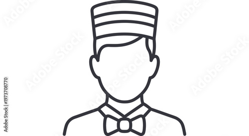 bellhop hotel service staff icon a professional concierge symbol representing hospitality and customer assistance