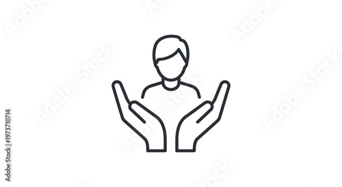 human support and customer care concept hands protecting a person symbolizing employee welfare social responsibility and compassion.