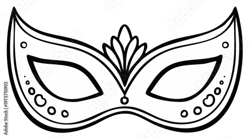 Elegant Venetian Masquerade Mask Outline Decorative Carnival Costume Accessory
