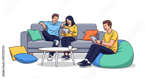 Diverse Coworkers Laughing During Casual Break