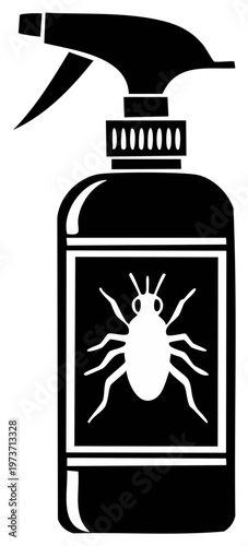 Pest Control Spray Bottle Icon Pesticide Bug Extermination Vector