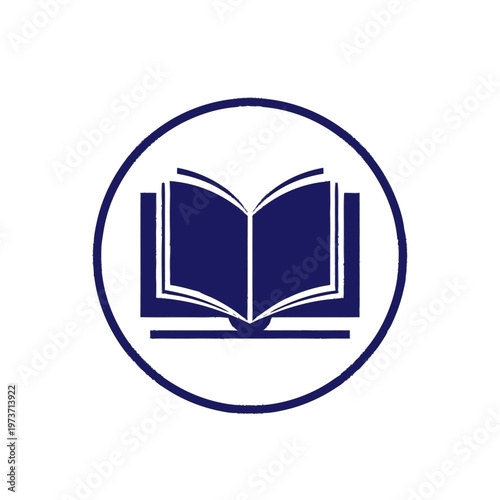 Open Book Icon Graphic Design Element.