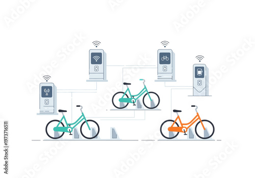 Smart Bike Sharing Network with Charging Stations and Connectivity