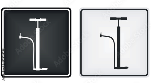 Tire inflator sign. vector illustration