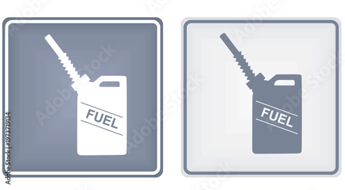 Fuel sign grey background. vector