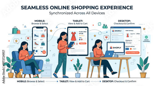 Seamless online shopping experience across devices.