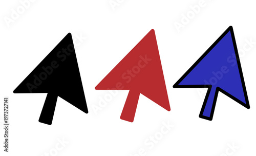 Arrow icons set direction pointer navigation symbols vector