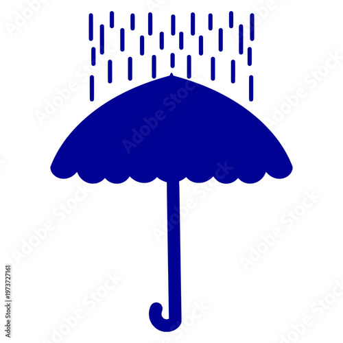 Umbrella with rain icon weather protection symbol