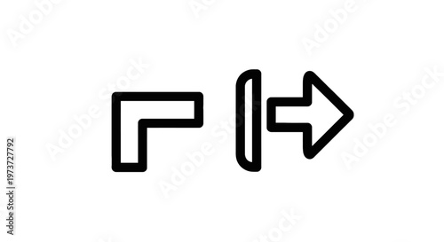 Exit and logout icon symbols representing user interface navigation and system access controls with web design with black and white