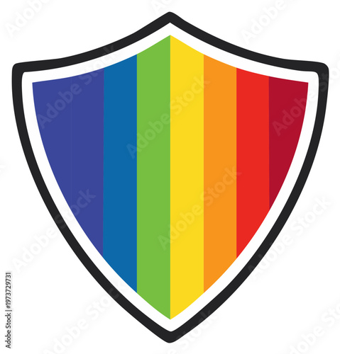 Free Download Shield icon design with a rainbow color gradient - GFXLoad