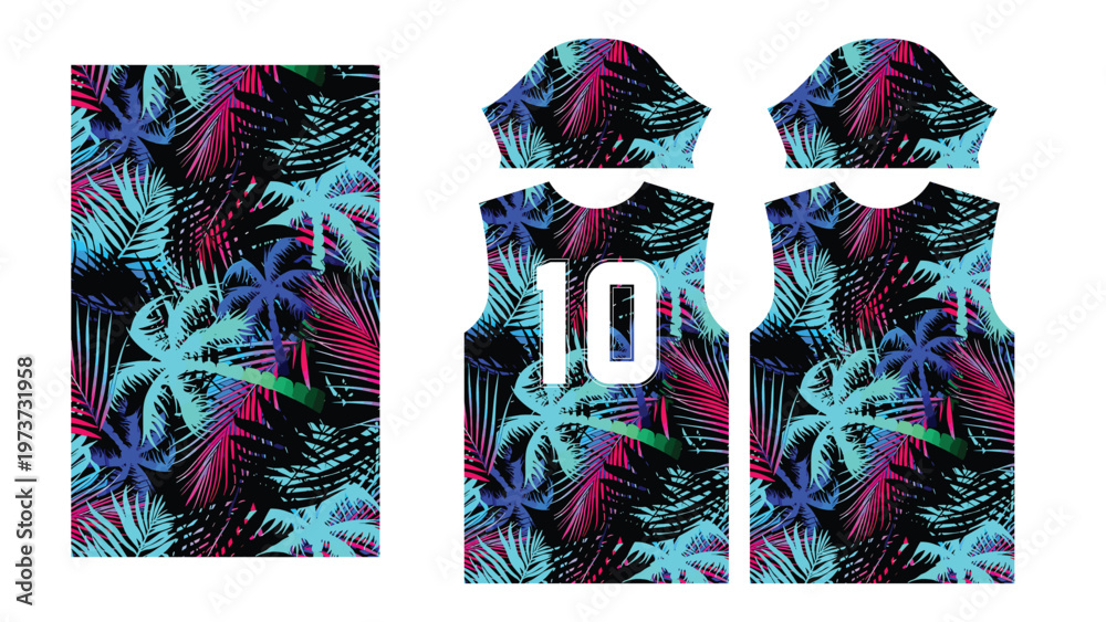 Foto Jersey Design Textile Print