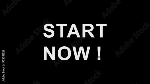 Start Now Glitch Text Effect – Digital Distortion, Noise and Cyber Typography Animation