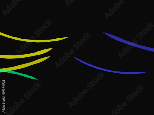 Dynamic Paint Stroke Composition Colorful Abstract Background