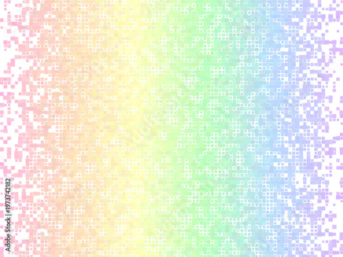 Bold Pixel Mosaic Gradient Dissolve Effect Modern Art Design
