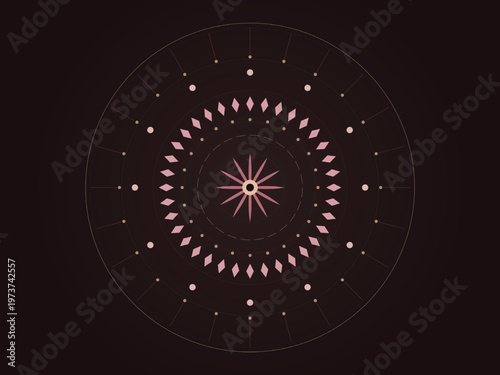 Intricate Geometric Mandala Sacred Geometry Ornament Background