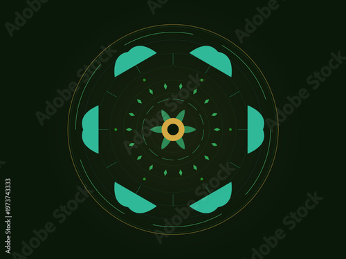 Intricate Geometric Mandala Sacred Geometry Ornament Background