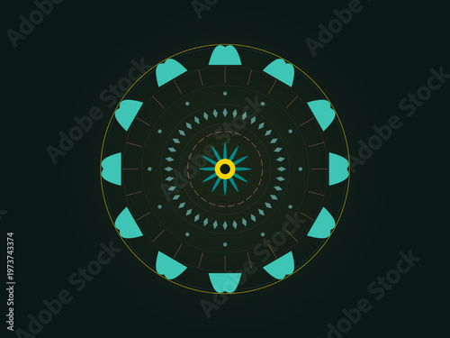 Intricate Geometric Mandala Sacred Geometry Ornament Background