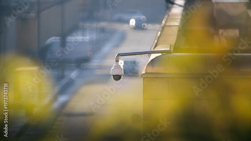 vista di telecamera in una metropoli