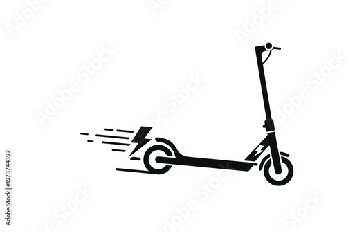 Electric Scooter Icon Fast Charging E Scooter Mobility Vector Illustration