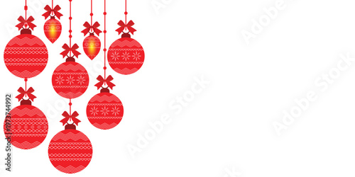 red christmas ball vector illustration transparent background