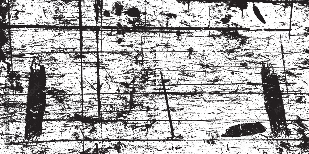Obraz premium Distressed black and white grunge texture with scratched lines and vertical streaks