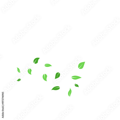 Earth Day Falling Green Leaves Illustration