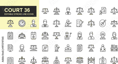 flat design legal icons animation loop 4k seamless motion graphics