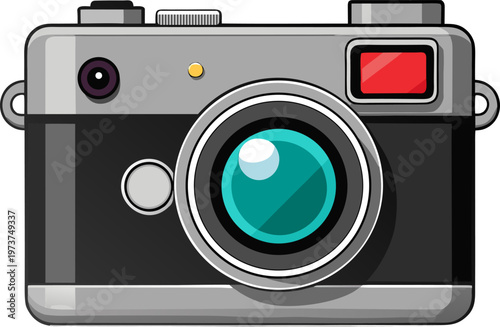 Vintage-style camera with a classic aesthetic design 