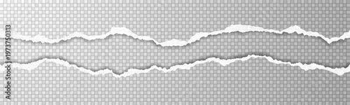 Seamless pattern of torn paper edges isolated on a light background.