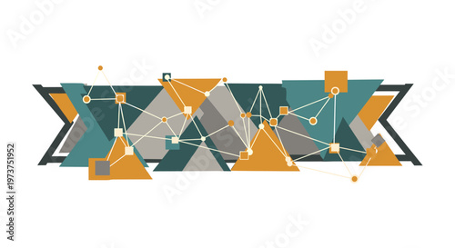 Canvas Print Modern abstract design featuring geometric shapes creates a sense of dynamism and innovation, perfect for marketing materials or website backgrounds