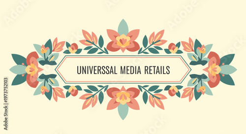 Elegant floral corner design creates a cheerful, welcoming mood. Perfect for website backgrounds, social media posts, or marketing materials seeking a